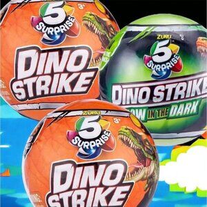 Dino Strike Glow in the Dark 5 Surprise by Zuru, 3 Pack